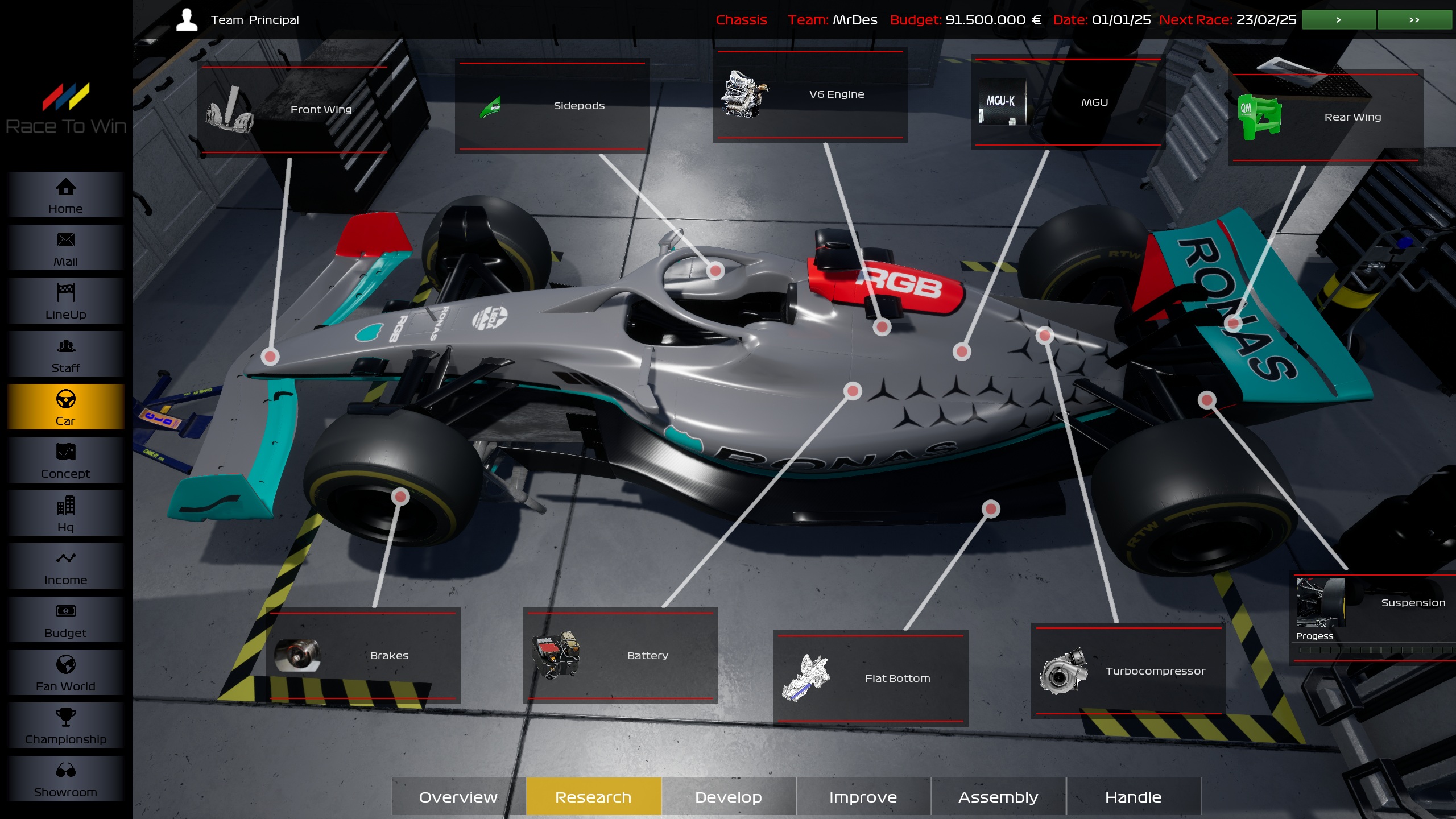 Racing Team Simulator Screenshot